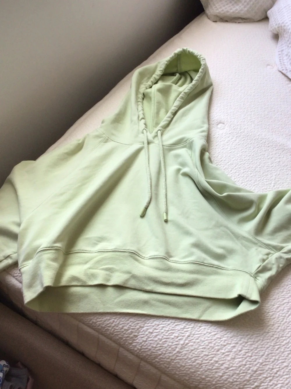 ALO Yoga Light Green Cropped Hoodie